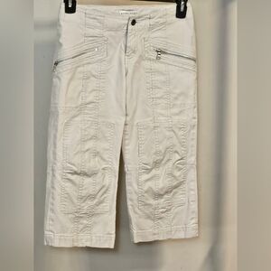 Banana Republic Off-White Stretch Capri Pants